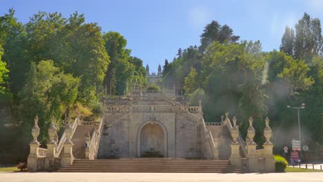 staircase of the santuario de nossa senhora dos remédios in lamego, portugal