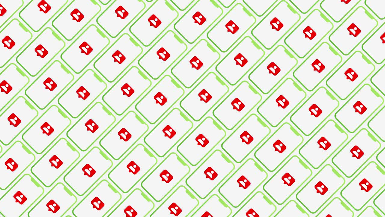 Smartphones pattern followers animated background