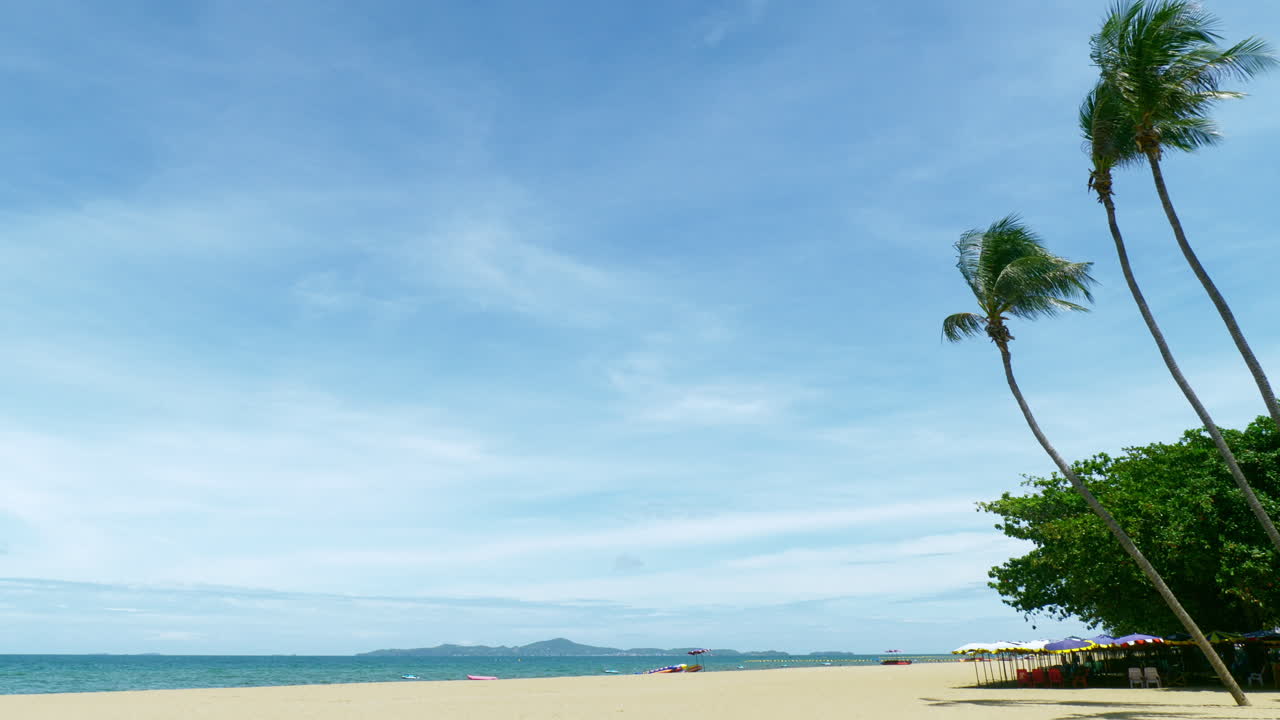 푸른 하늘 주위 의 코코 ⁇   ⁇  나무 와  ⁇  구름 의 아름다운 풍경