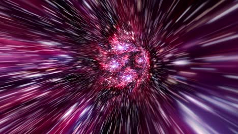 abstract dark purple red hyperspace warp tunnel through time and space animation. 4k 3d loop sci-fi interstellar travel through wormhole in hyperspace vortex tunnel. abstract teleportation velocity jump