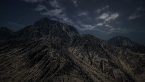 dark mountain with the dark clouds
