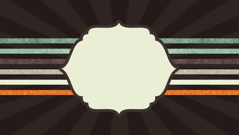 vintage retro design template with sunburst background and stripes