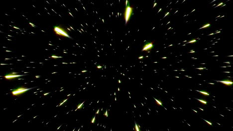 animación de puntos de luz sobre un fondo negro