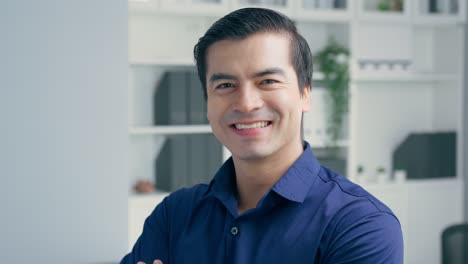 smiling businessman in office