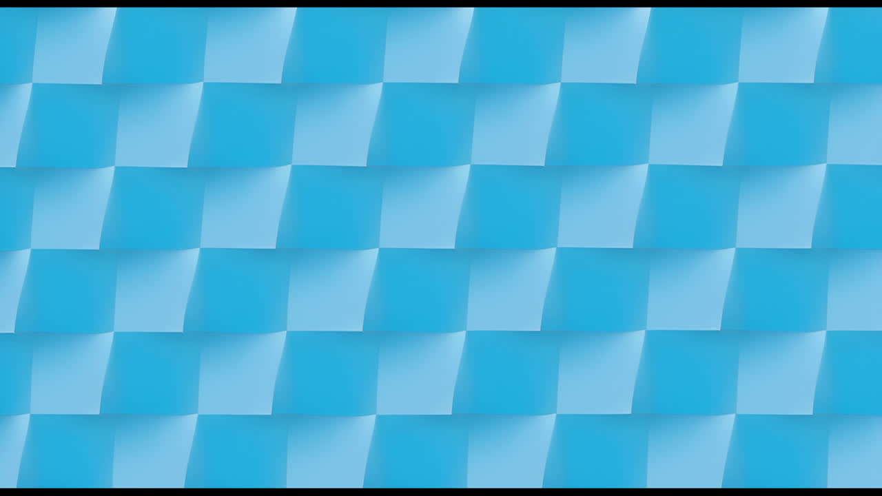 Animation of blue shapes in repetition moving