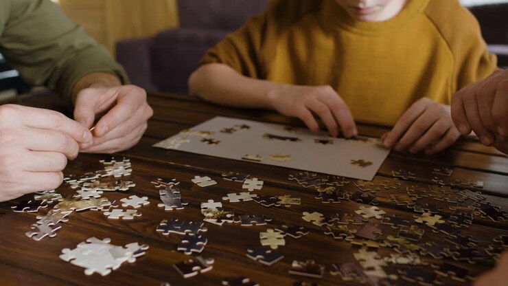 People doing a puzzle