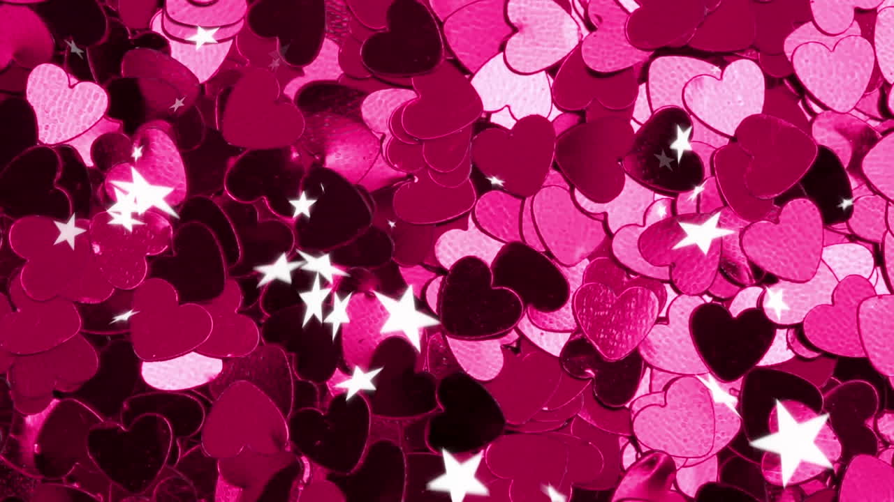 ⁇ 색 별들이  ⁇ 은 심장에 떨어지는 애니메이션