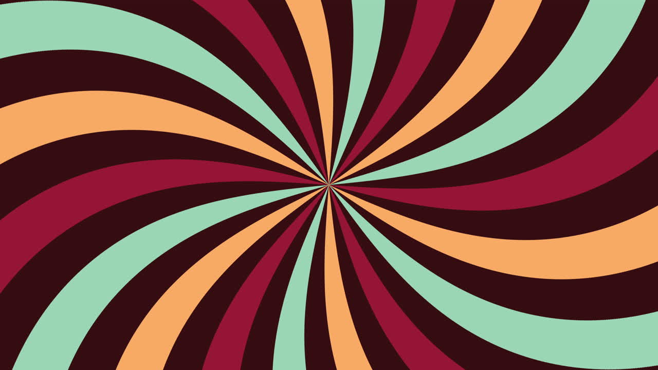 Motivo a vortice radiale colorato che ruota senza soluzione di continuità