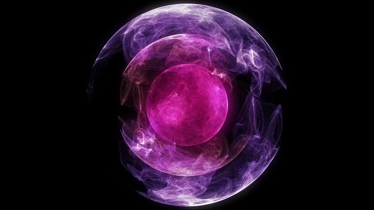 Abstract particle sphere, science background.Virtual flow big binary data visualization.