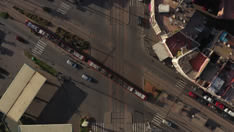 Draufsicht-Einer-Straßenbahn-In-Casablanca