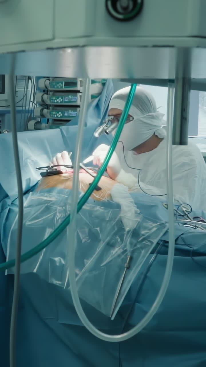 los cirujanos cardíacos trabajan con el paciente en la habitación. el médico y los asistentes trabajan en equipo durante la cirugía de bypass de la arteria coronaria en la clínica. cuidado del corazón