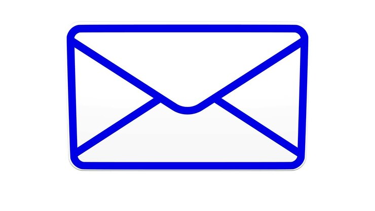 Envelope with color frame turn around.