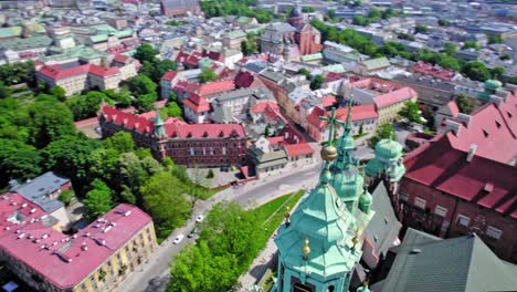 Wawel-Cracovia-Polonia-Antiguos-Palacios-Y-Castillos-Históricos-Impresionantes-Vistas-Aéreas