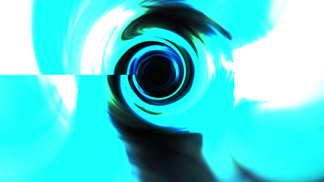 Futuristic Digital Vortex Tunnel with Swirling Blue and Green Light