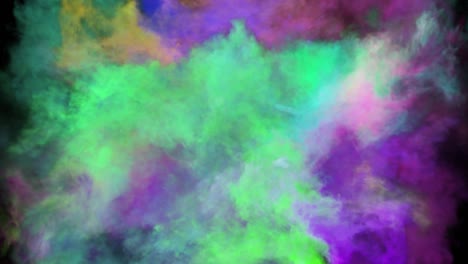 humo de color arco iris. una explosión de tinta líquida multicolor. animación vfx con un canal alfa.