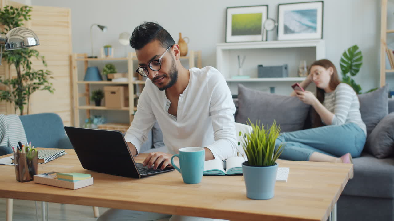 Couple working from home