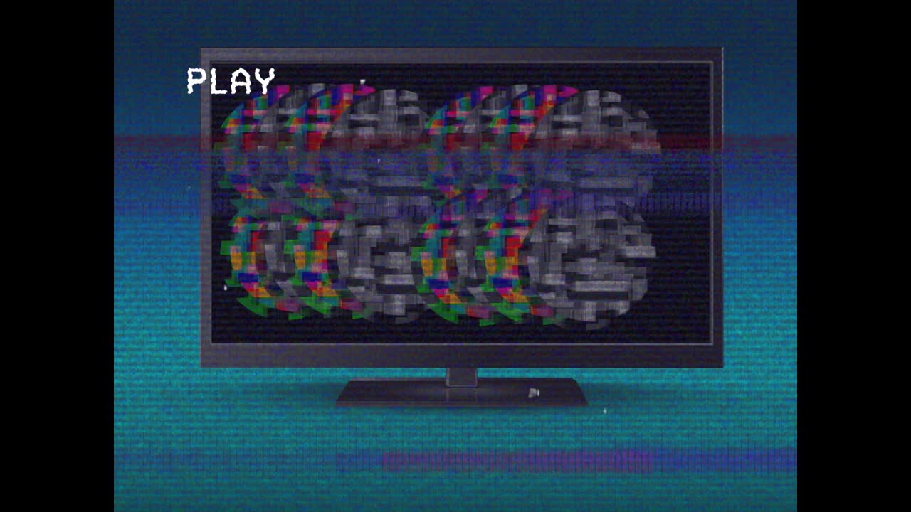 모양으로 컴퓨터 모니터를 통해 간섭의 애니메이션