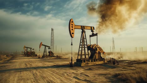 oil pumps in the desert