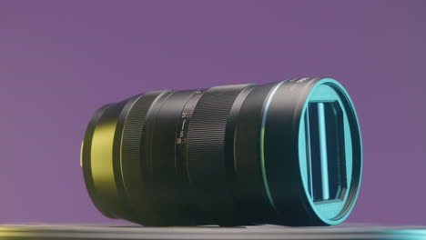 close-up of anamorphic and other lenses