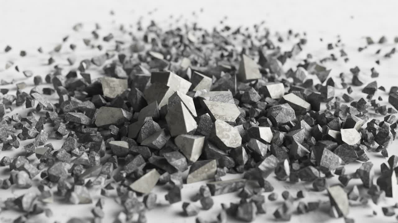 색 표면에 분쇄 된 돌