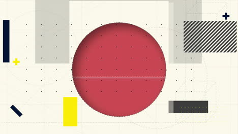 animación de formas coloridas sobre un fondo blanco