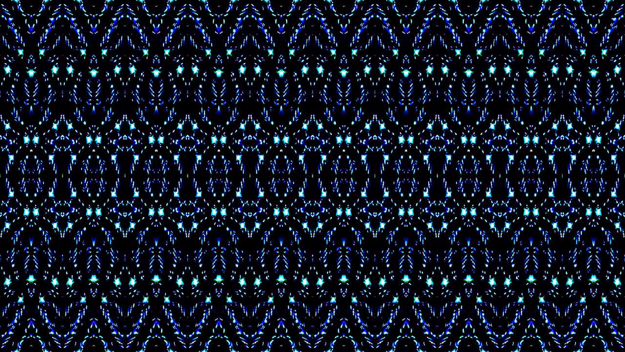 beautiful abstract lines shining bright light set smooth blue color movement on black background