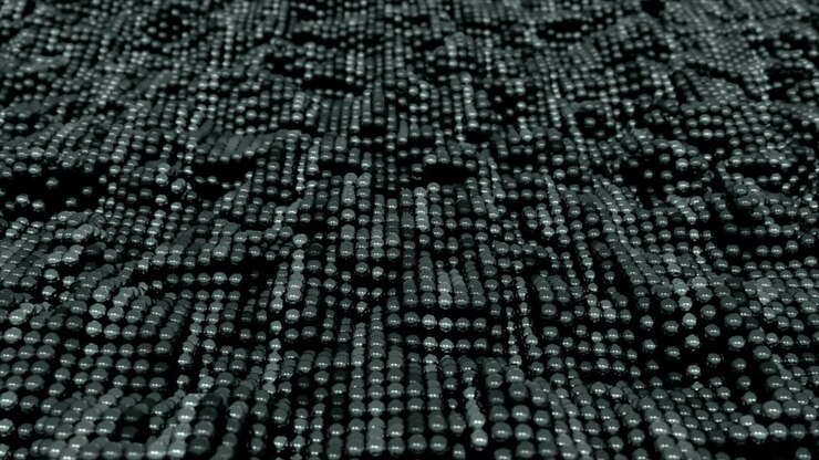 4K Abstract Spheres. Technology Background.