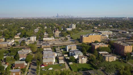 drone flies low above homes in west englewood, chicago