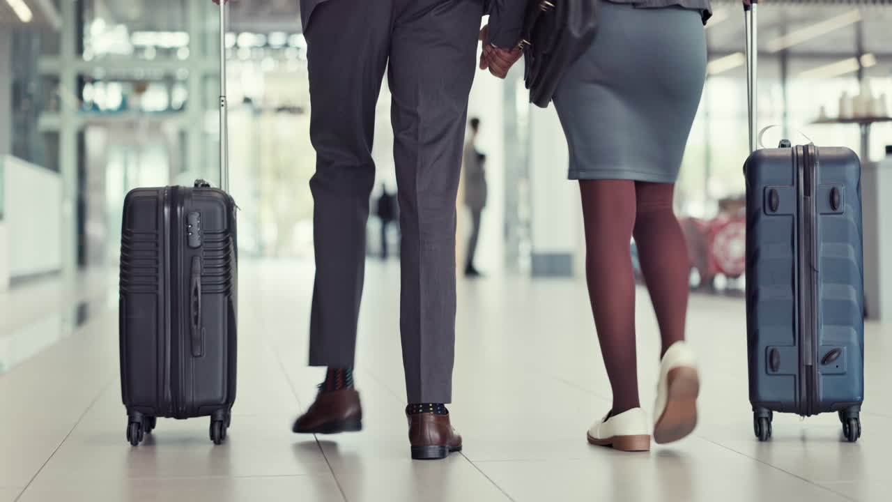 Airport suitcase, business people