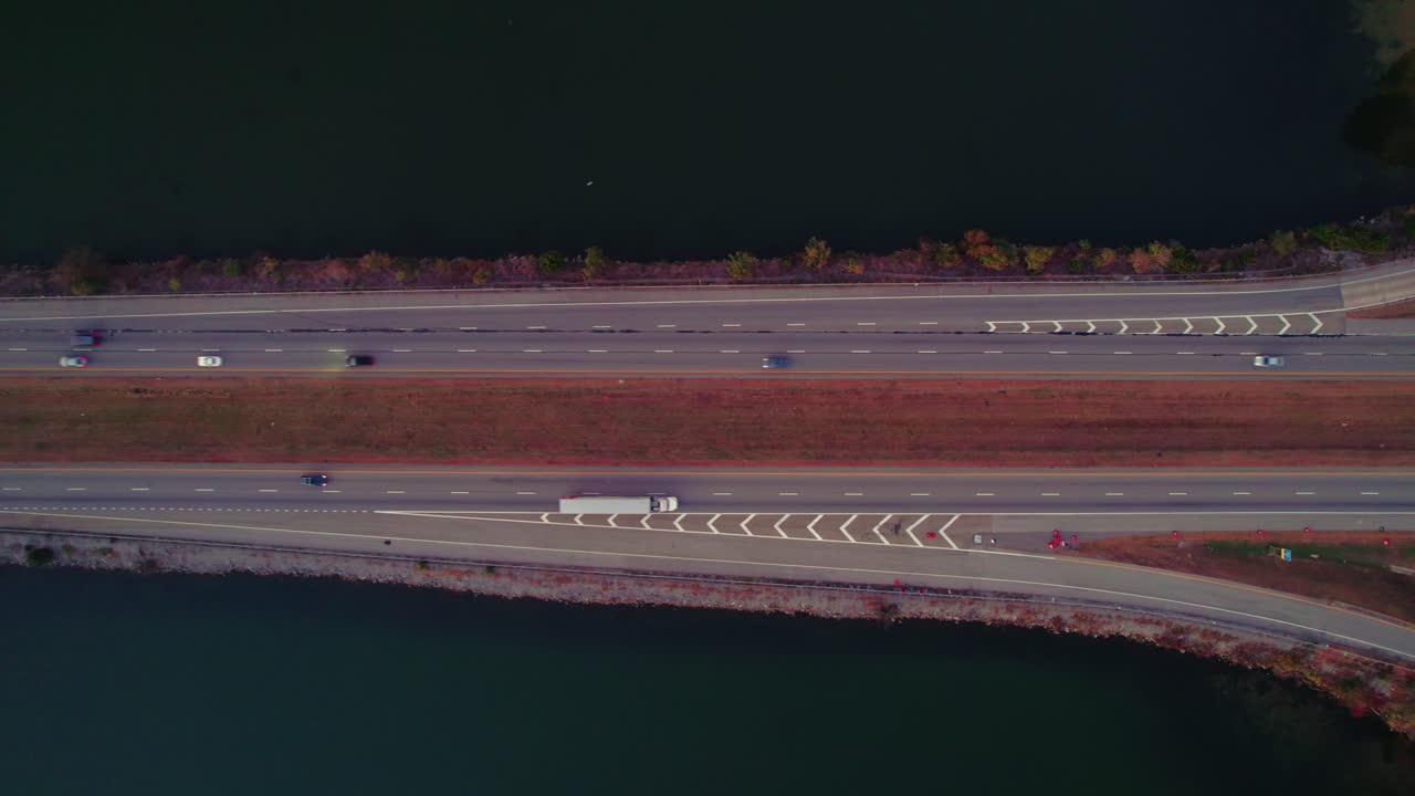 Tennessee River Bridge from a bird's-eye aerial view