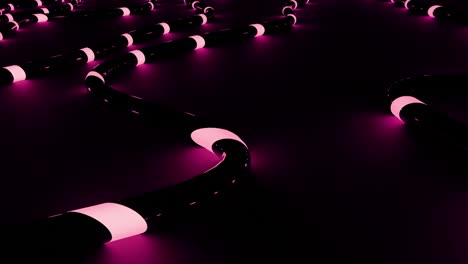 glowing pink lines in a dark background