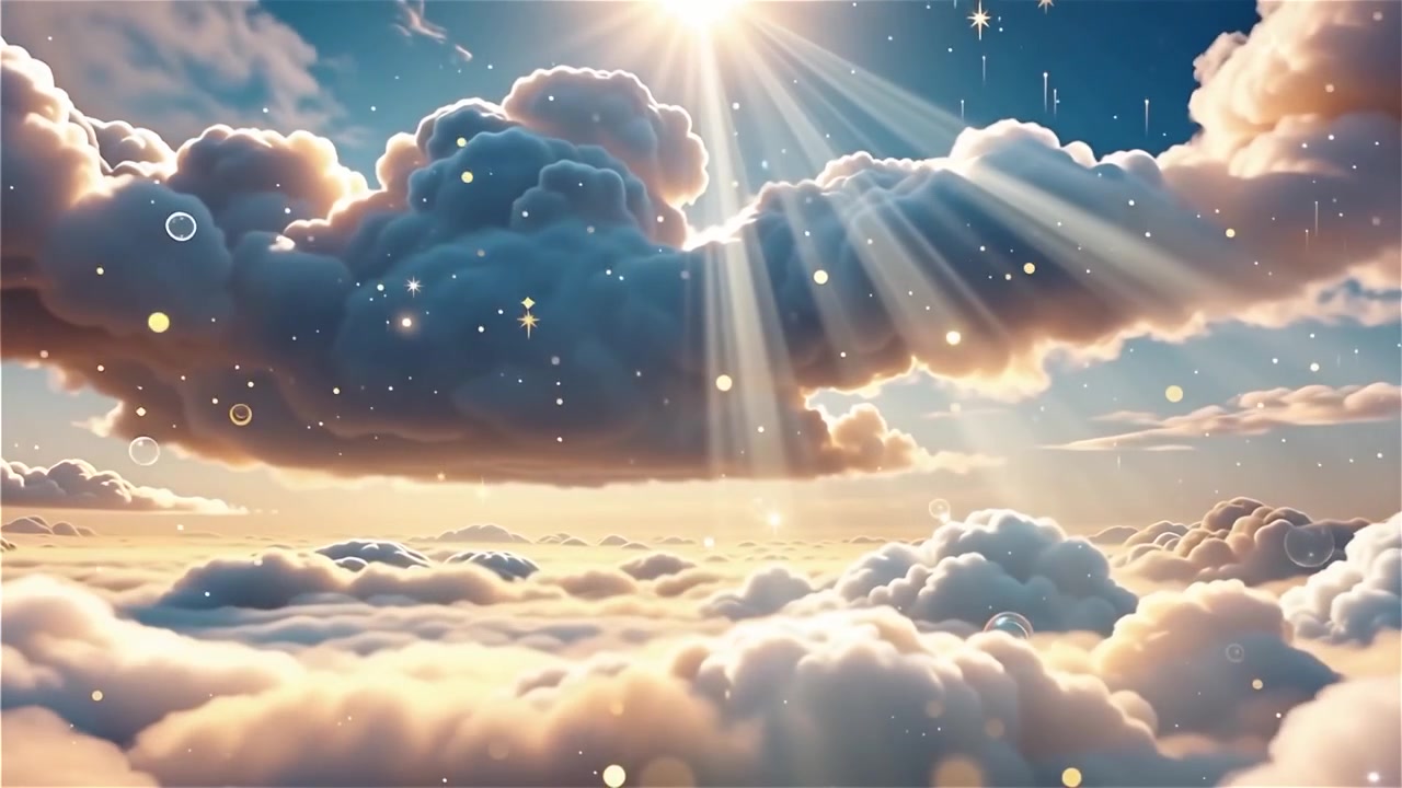 Christian Heavenly Light Worship Background