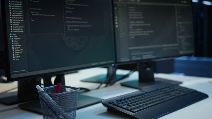 Computers in de faciliteit van het datacentrum die worden gebruikt voor het beheer van rackmounts