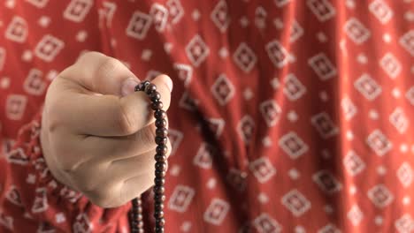 close up of muslim women hand praying.