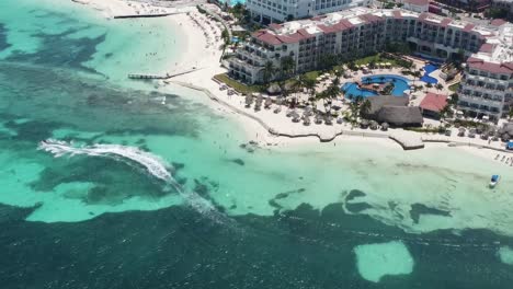 aerial over cancun hotel zone