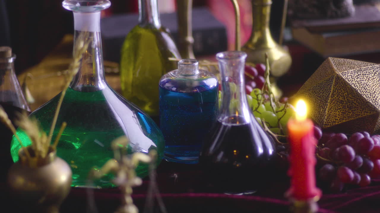 Mystical Potions and Ingredients: A Dark Fantasy Still Life