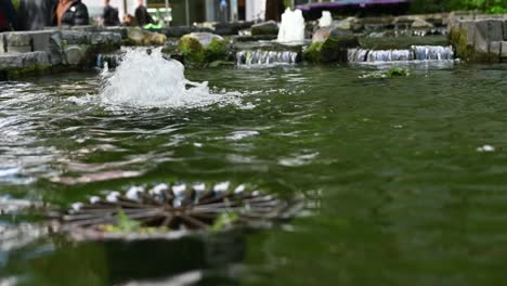water within jubilee park, canary wharf, london, united kingdom