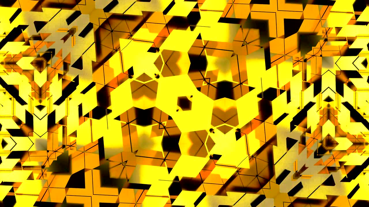 fondo abstracto con caleidoscopio dorado