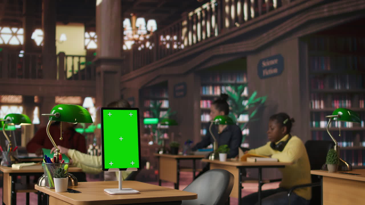 estudiantes en una biblioteca estudiando