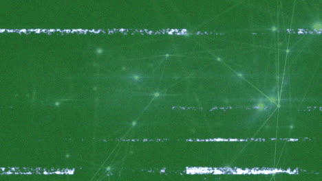 animation of interference over network of connections on green background