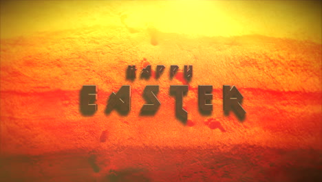 Happy-Easter-text-with-yellow-sand-in-desert