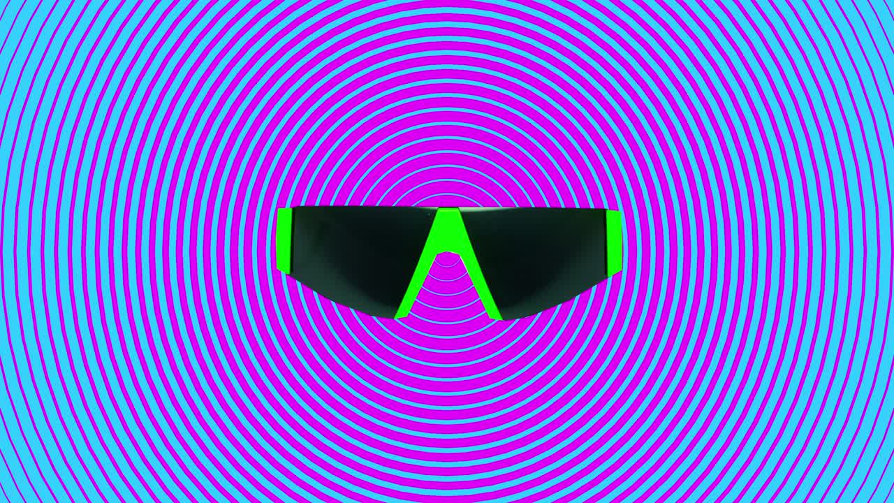 Animation gif design. Stylish sunglasses. Clubbing party mood