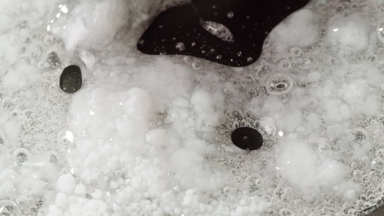 Boiling Water with Salt and Bubbles