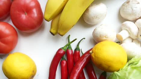 assortment of fresh fruits and vegetables