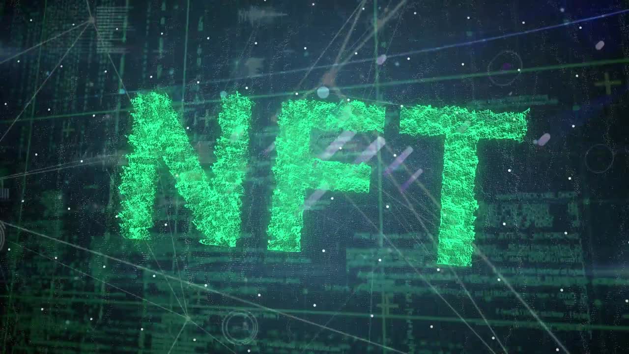 Animation af netværk af forbindelser over himmel