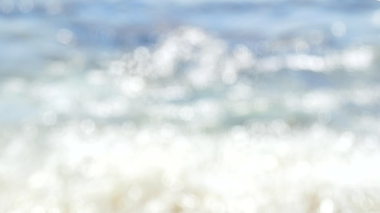 Calm Waves On A Sunny Beach Of Kardamena Resort Town In Kos Island, Greece. Rack Focus Shot