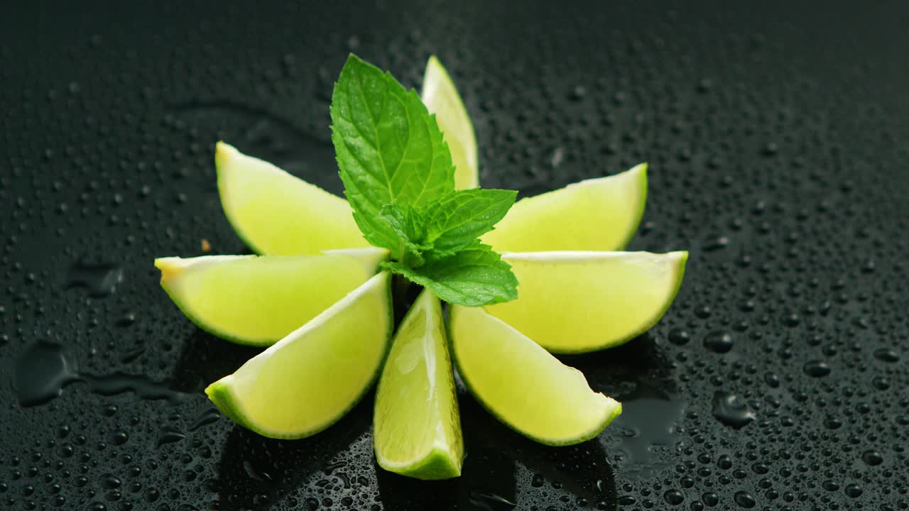 Composed slices of lime
