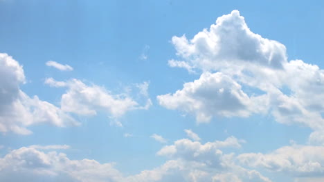 time-lapse clouds moving and blue sky