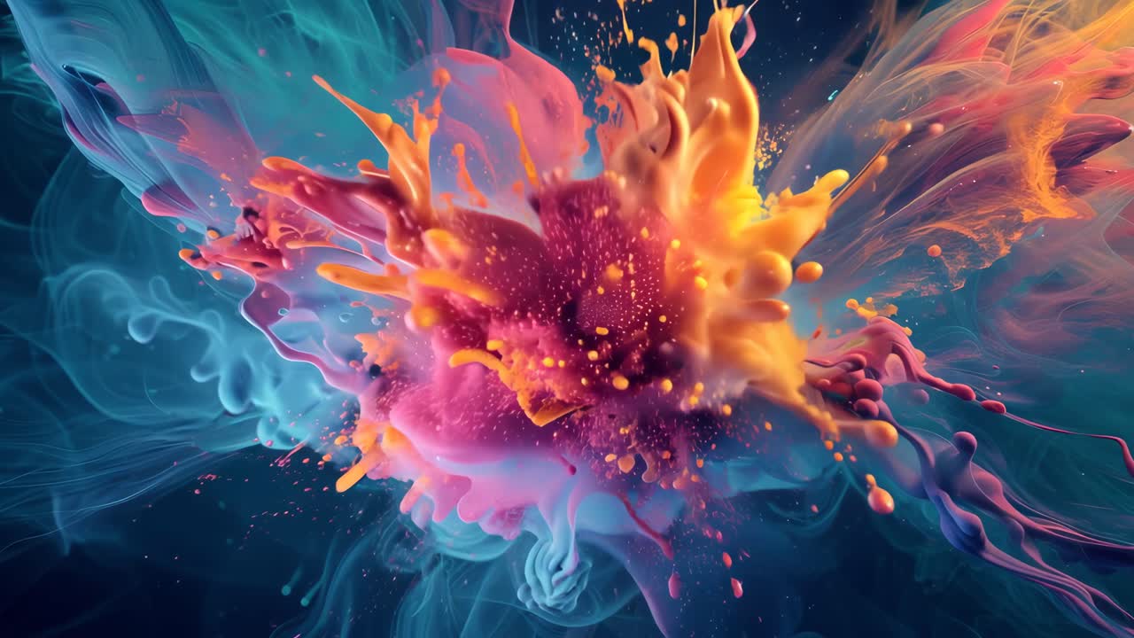 explosión de tinta abstracta