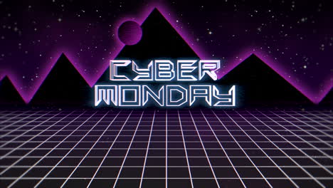 Cyber-Montag-Mit-Gitter-Und-Berg-In-Der-Nacht